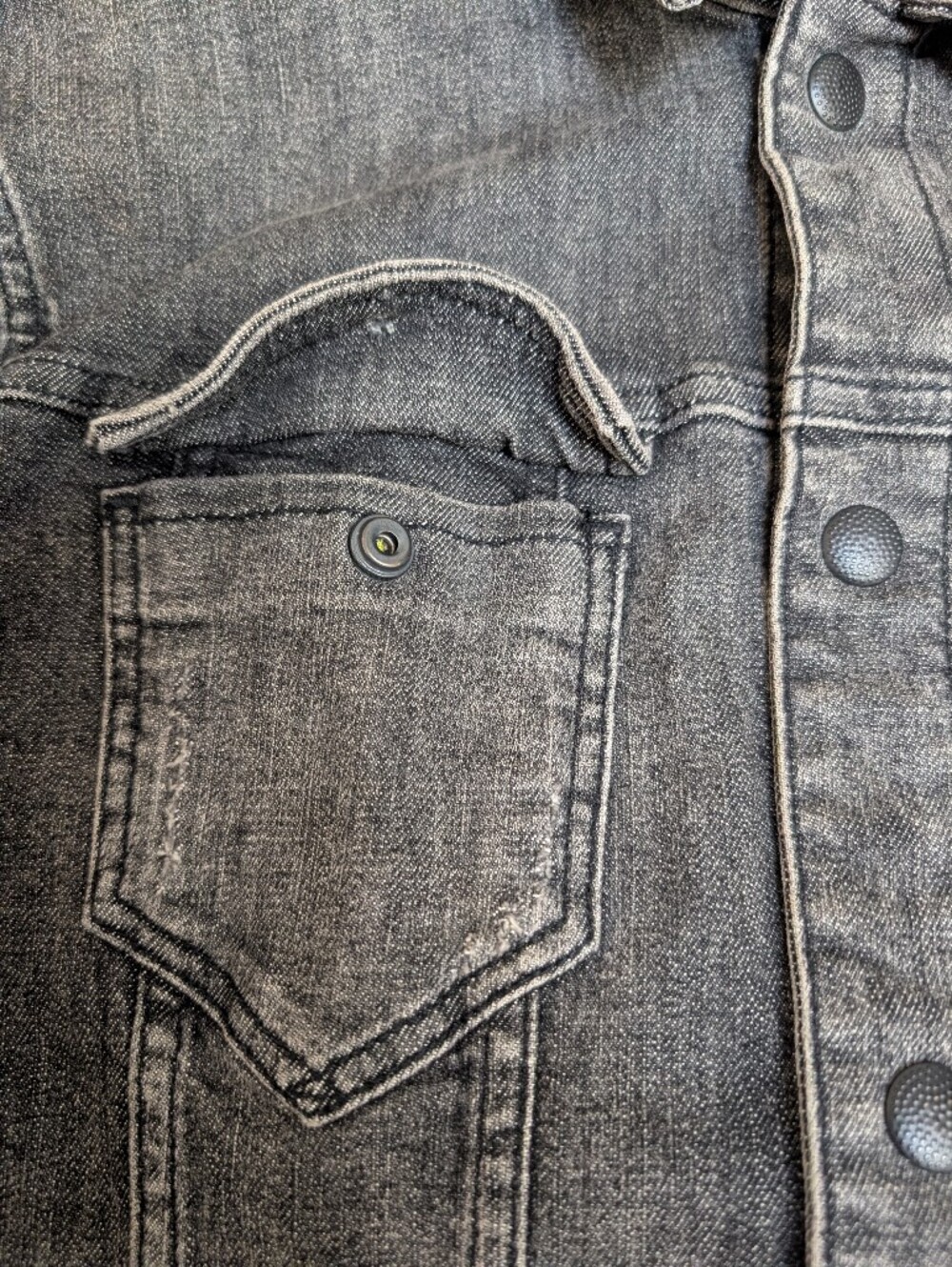 All Saints Temple Denim Jacket - Faded Black - Picture 5 of 6